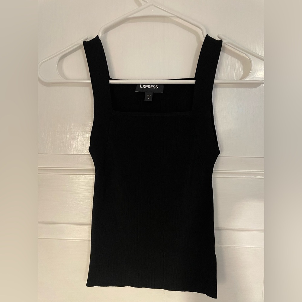 Express Ribbed Square Neck Sweater Tank